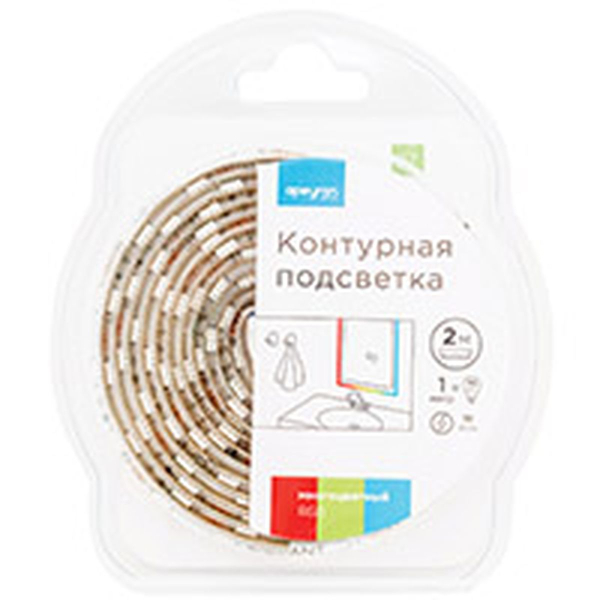 Контурная подсветка светодиодной лентой Apeyron 10W/m 60LED/m 5050SMD RGB 2M 57КП