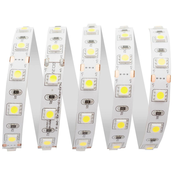 Светодиодная лента Apeyron 14,4W/m 60Led/m 5050SMD холодный белый 1M 227BL