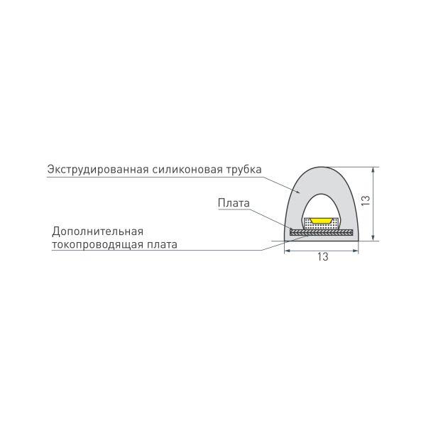 Светодиодная влагозащищенная лента Arlight 14,4W/m 180LED/m 2835SMD дневной белый 5M 024291(2)