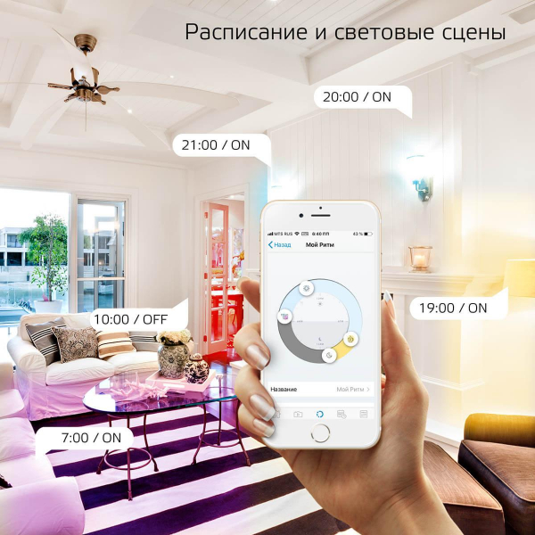 Светодиодная лента Gauss Smart Home 4W/m 54LED/m RGBW 3M 5010122