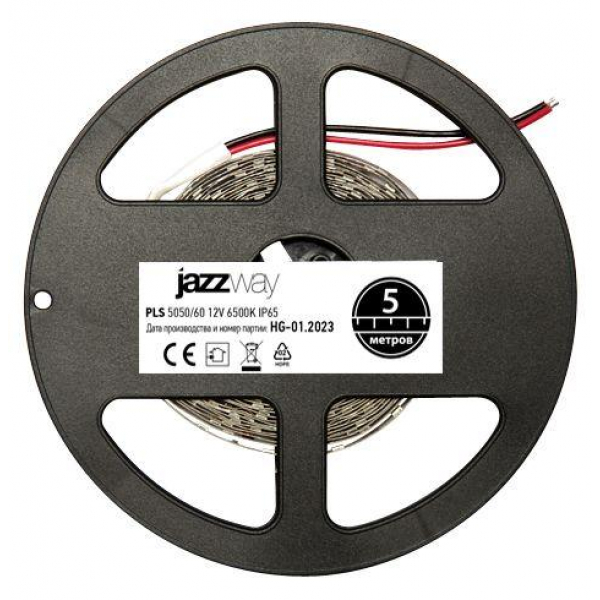 Светодиодная влагозащищенная лента Jazzway 14,4W/m 60Led/m 5050SMD холодный белый 5M 1000958