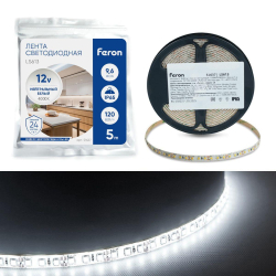 Светодиодная лента Feron LS613 9,6W/m 120LED/m 2835SMD 4000К 5M 51637