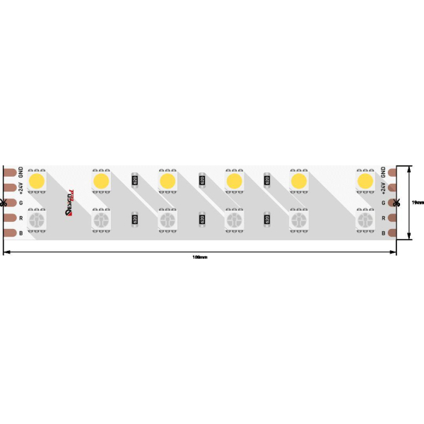 Светодиодная влагозащищенная лента DesignLed 28,8W/m 120LED/m 5050SMD разноцветный/теплый белый 5M 001134 Светодиодная влагозащищенная лента DesignLed 28,8W/m 120LED/m 5050SMD разноцветный/теплый белый 5M 001134