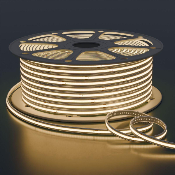Светодиодная лента Apeyron 9W/m 240LED/m COB теплый белый 50М 10-110