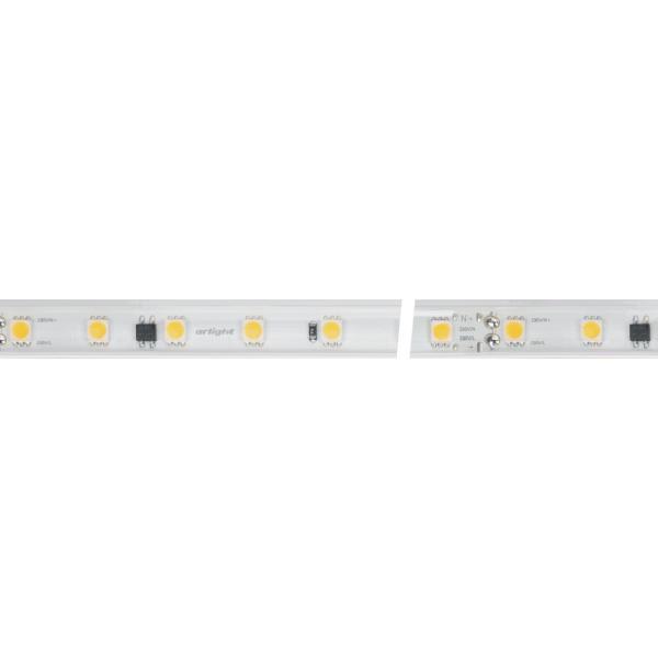 Светодиодная влагозащищенная лента Arlight 8W/m 54LED/m 5060SMD теплый белый 50M 027058(2)