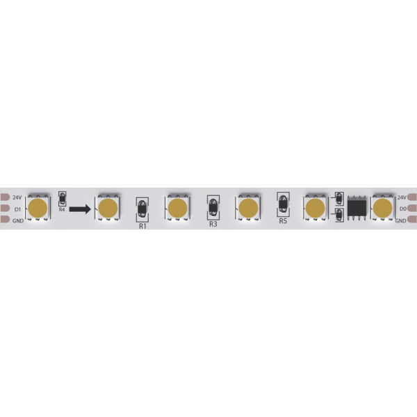 Светодиодная лента 24V 14,4W/m 3100К 5м Arte Lamp SPI A2406010-03-3K