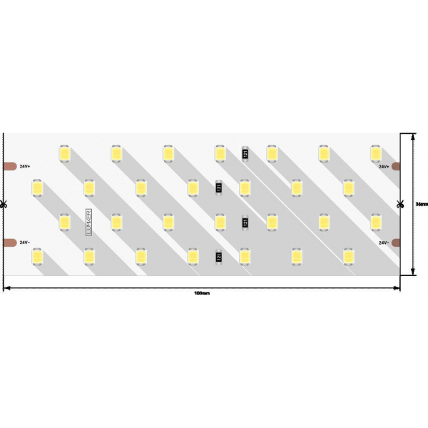 Светодиодная влагозащищенная лента DesignLed 26W/m 280LED/m 2835SMD теплый белый 2,5M 000533