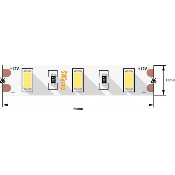 Светодиодная лента SWG 12W/m 60LED/m 5630SMD нейтральный белый 5M 001689