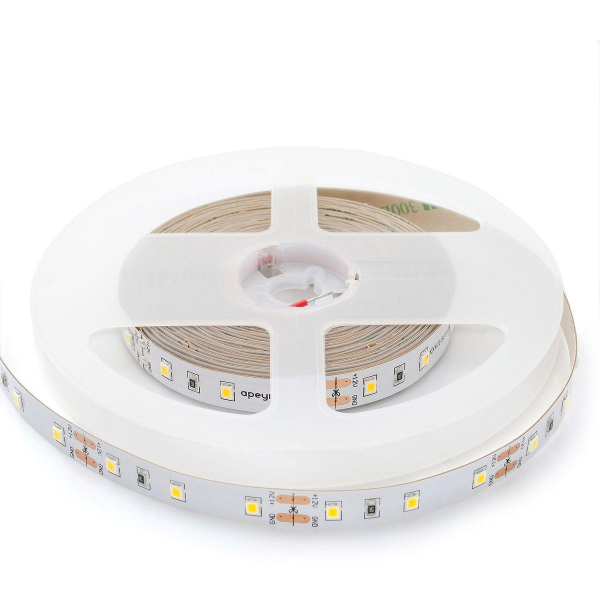 Светодиодная лента Apeyron 12W/m 60LED/m 2835SMD теплый белый 5M 00-454