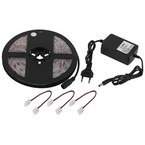 Светодиодная влагозащищенная лента ЭРА 14,4W/m 60LED/m 5050SMD холодный белый 5M 5050kit-14,4-60-12-IP65-6500-5m Б0043068 Светодиодная влагозащищенная лента ЭРА 14,4W/m 60LED/m 5050SMD холодный белый 5M 5050kit-14,4-60-12-IP65-6500-5m Б0043068