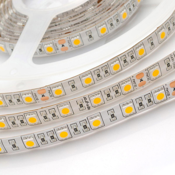 Светодиодная влагозащищенная лента Apeyron 14,4W/m 60LED/m 5050SMD теплый белый 5M 00-320