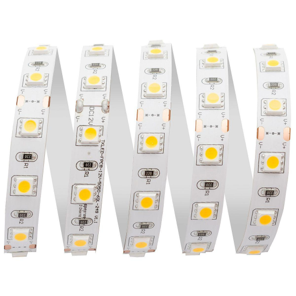 Светодиодная лента Apeyron 14,4W/m 60LED/m 5050SMD теплый белый 5M 00-16