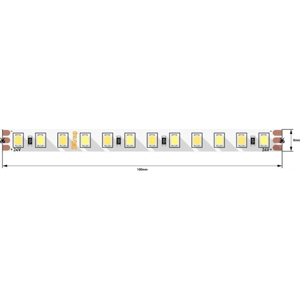 Светодиодная лента SWG 14,4W/m 120LED/m 2835SMD теплый/ холодный  белый 5M 003610