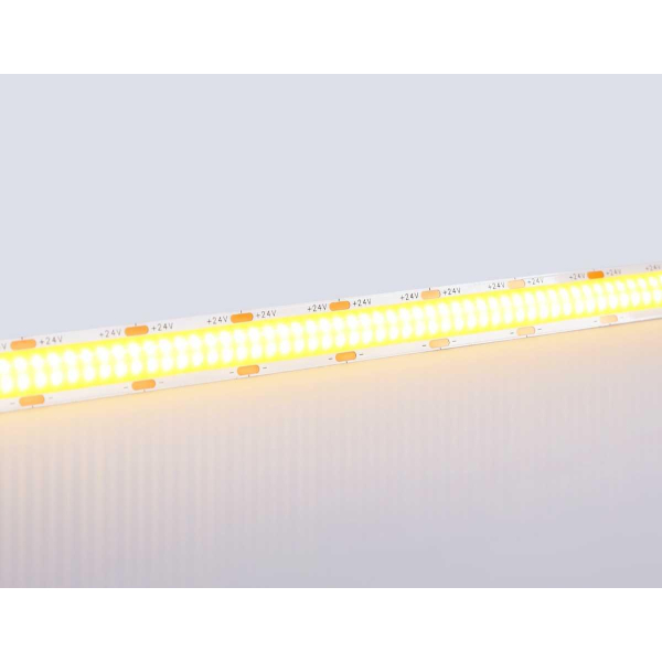 Светодиодная лента Ambrella Light GS4801 COB 616Led/19W m/ 24V IP20 3000K/ 5m*12mm*2mm (2 конт.) GS4801 Светодиодная лента Ambrella Light GS4801 COB 616Led/19W m/ 24V IP20 3000K/ 5m*12mm*2mm (2 конт.) GS4801