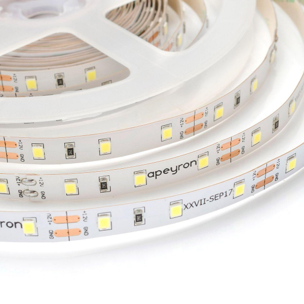 Светодиодная лента Apeyron 4,8W/m 60LED/m 3528SMD холодный белый 2,5M 10-130