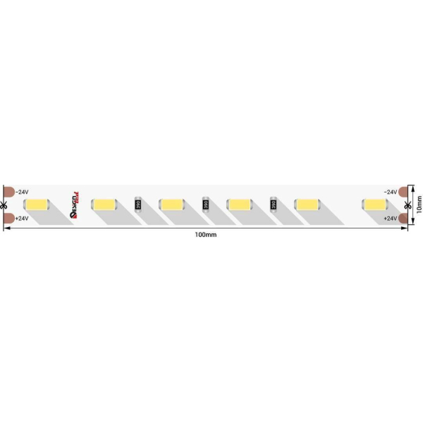Светодиодная влагозащищенная лента DesignLed 14,4W/m 60LED/m 5730SMD холодный белый 5M 004498 Светодиодная влагозащищенная лента DesignLed 14,4W/m 60LED/m 5730SMD холодный белый 5M 004498