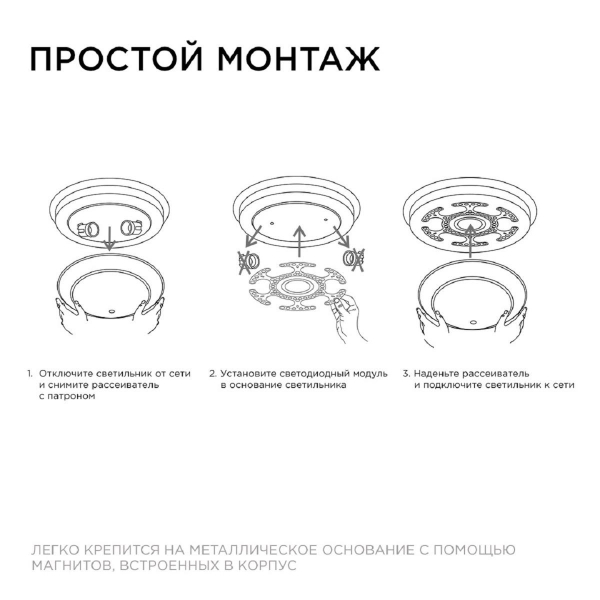 Светодиодный модуль Apeyron со встроенным драйвером 02-70