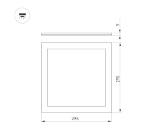 Светодиодная панель Arlight DL-INTENSO-S300x300-18W Warm3000 (WH, 120 deg, CRI90, 230V) 043551