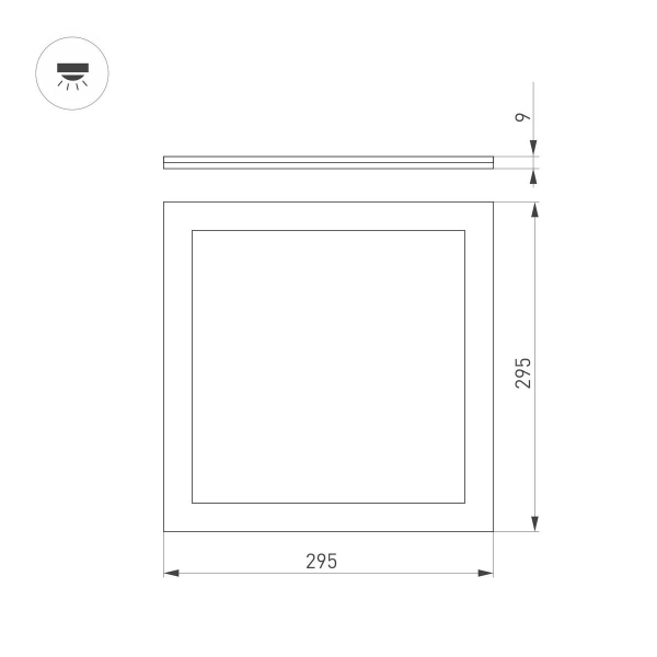 Светодиодная панель Arlight DL-INTENSO-S300x300-18W Warm3000 (WH, 120 deg, CRI90, 230V) 043551