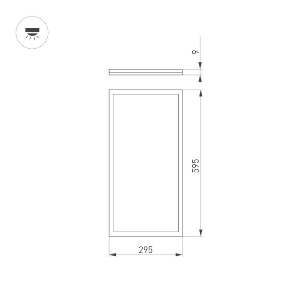 Светодиодная панель Arlight DL-INTENSO-S300x600-28W Warm3000 (WH, 120 deg, CRI90, 230V) 043554