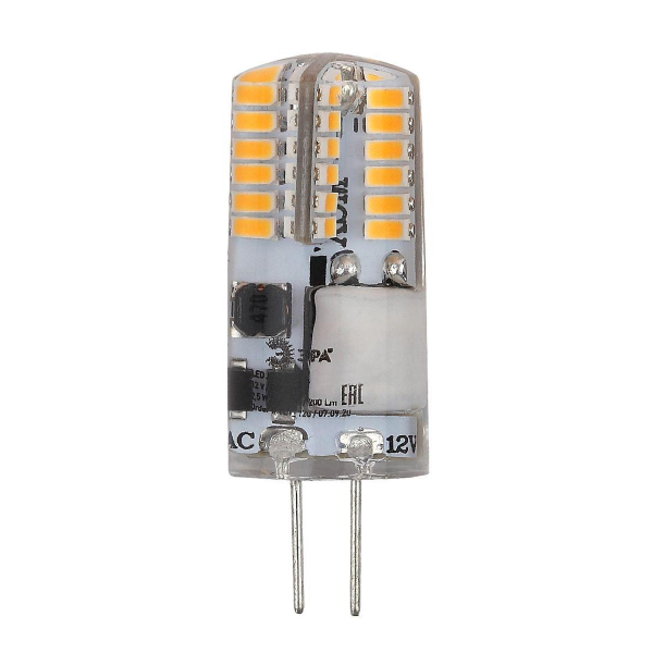 Лампа светодиодная ЭРА G4 2,5W 4000K прозрачная LED-JC-2,5W-12V-SLC-840-G4 Б0049090