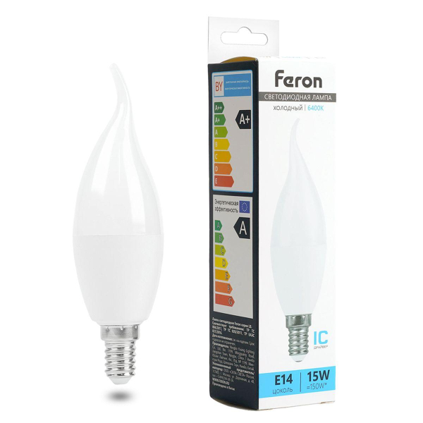 Лампа светодиодная Feron LB-980 E14 15W 6400K 52076