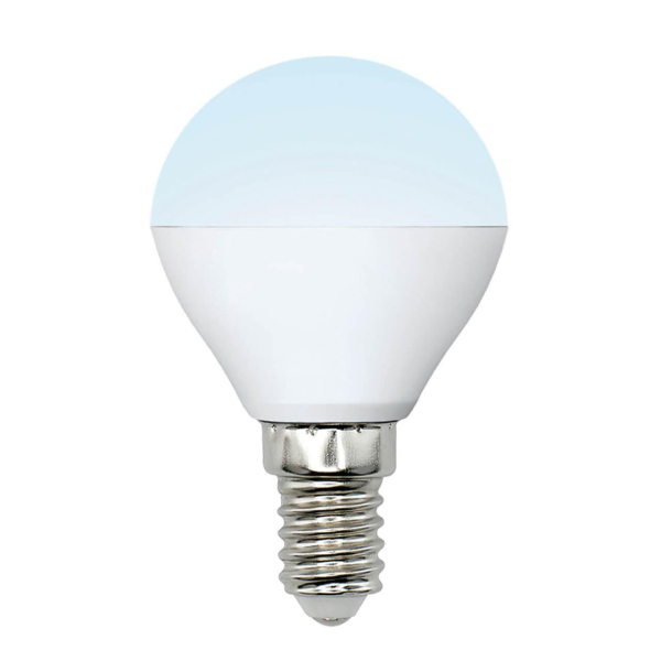 Лампа светодиодная Uniel E14 6W 4000K матовая LED-G45-6W/NW/E14/FR/MB PLM11WH UL-00002376 Лампа светодиодная Uniel E14 6W 4000K матовая LED-G45-6W/NW/E14/FR/MB PLM11WH UL-00002376