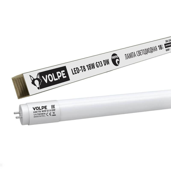 Лампа светодиодная G13 18W 6500K матовая LED-T8-18W/DW/G13/FR/FIX/N UL-00001457 Лампа светодиодная G13 18W 6500K матовая LED-T8-18W/DW/G13/FR/FIX/N UL-00001457