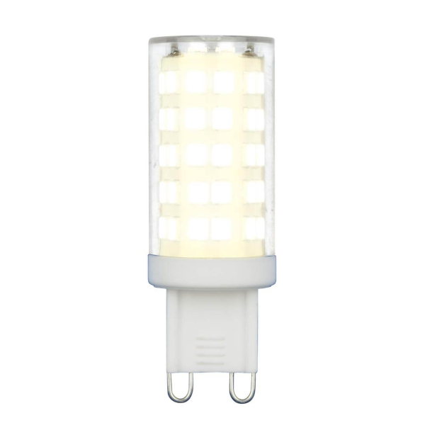 Лампа светодиодная Uniel G9 9W 3000K прозрачная LED-JCD-9W/3000K/G9/CL GLZ09TR UL-00006488