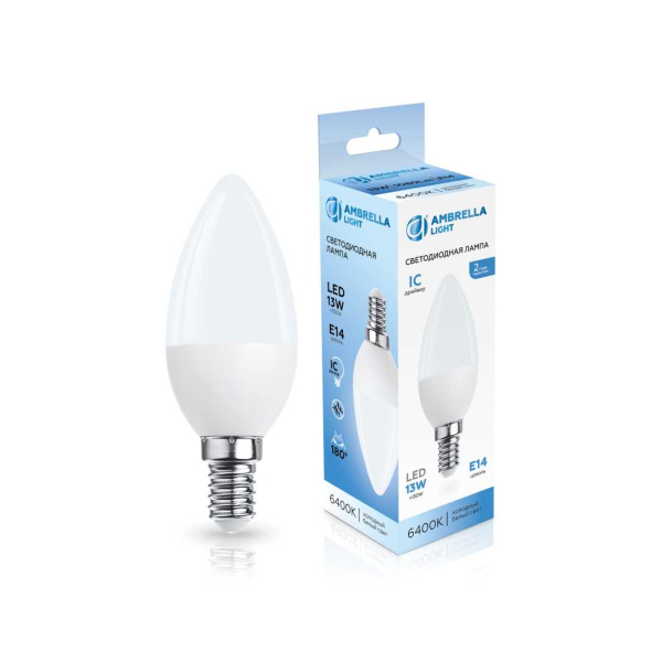 Лампа светодиодная Свеча C37 13W 6400K Ambrella light Bulding 371316