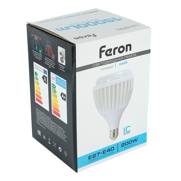 Лампа светодиодная Feron LB-655 E27-E40 200W 6400K 51949