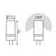 Лампа cветодиодная Gauss G4 5W 4100K прозрачная 18025