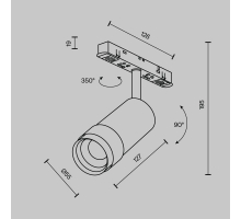 Трековый светодиодный светильник Maytoni Technical Magnetic Exility Focus Zoom TR211-1-12W4K-Z-B