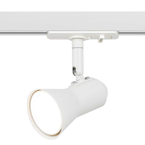 Трековый светильник однофазный ЭРА Taper TR37-GU10 WH Б0053303