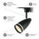 Трековый светильник однофазный ЭРА Taper TR49-GU10 BK Б0054162
