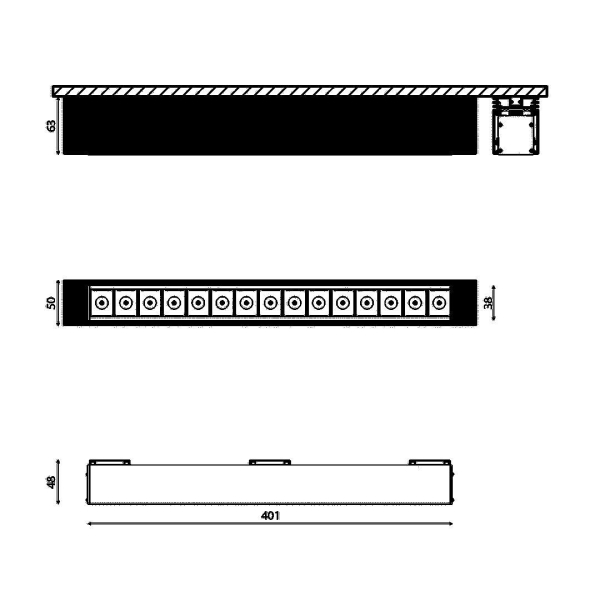 Трековый светодиодный светильник DesignLed SY-DIM-601223-BL-25-NW 007360 Трековый светодиодный светильник DesignLed SY-DIM-601223-BL-25-NW 007360