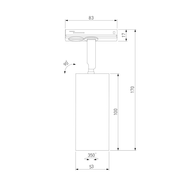 Трековый светильник GU10 чёрный Elektrostandard 85900/01_ система Однофазная a072218