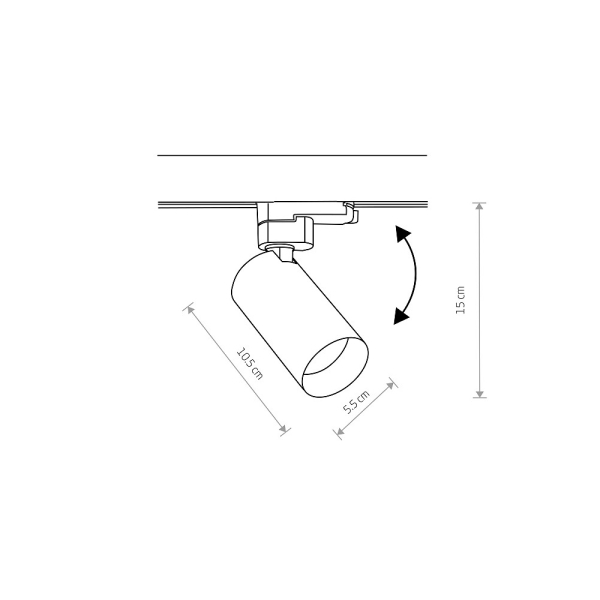 Трековый трехфазный светильник Nowodvorski Ctls Mono Brass 10237