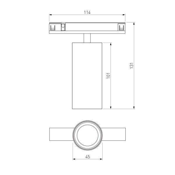 Трековый светильник 10W 3000K никель Elektrostandard 85525/01_система Лайн a072698