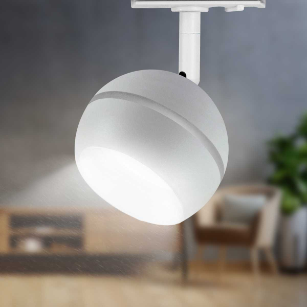 Трековый светильник однофазный ЭРА Round TR47-GX53 WH Б0054155