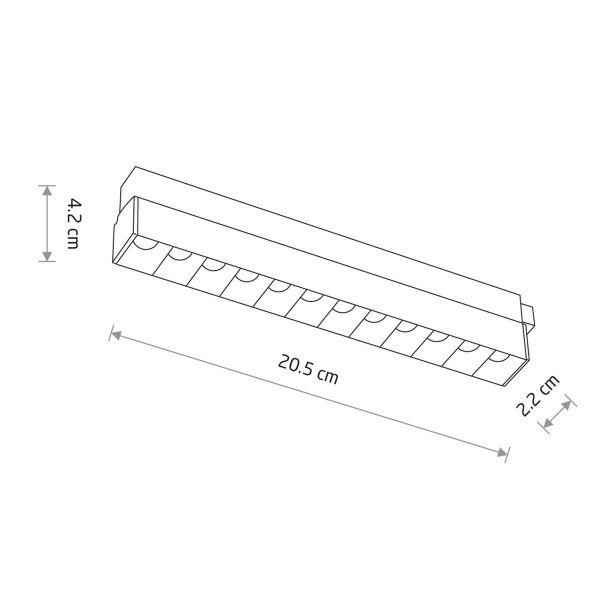 Трековый магнитный светильник Nowodvorski Focus Led White 11633