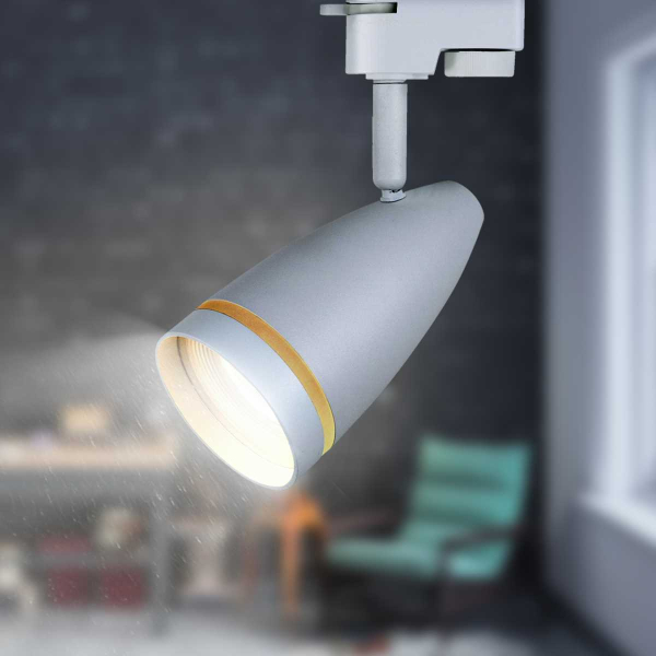 Трековый светильник однофазный ЭРА Taper TR49-GU10 WH Б0054161