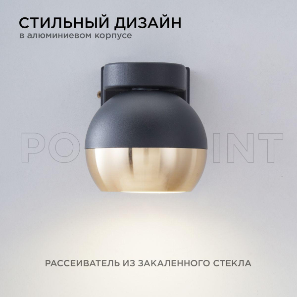 Уличный настенный светильник Apeyron Point 11-124