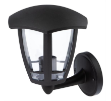 Садово-парковый светильник ЭРА «Дели 1» ДБУ 07-8-005 черный 6-гранный настенный IP44 светодиодный 8Вт 3000K Б0064299