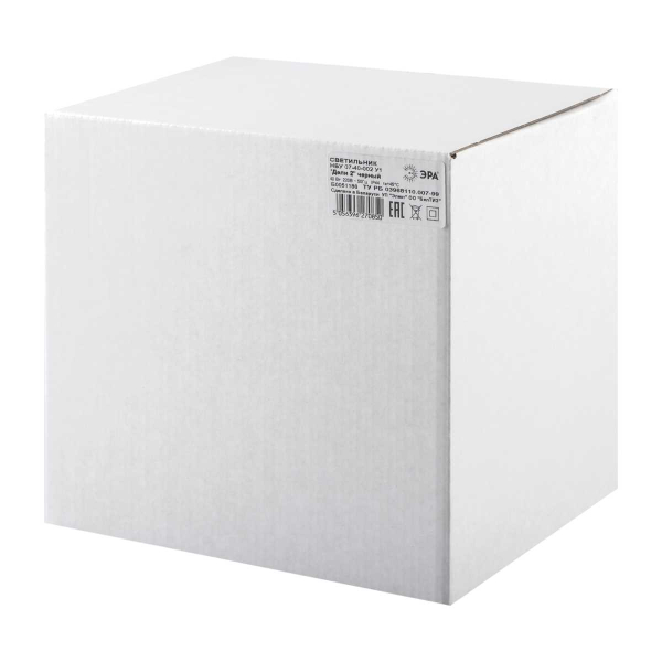 Садово-парковый светильник ЭРА «Дели 2» НБУ 07-40-002 черный 4-гранный настенный IP44 Е27 max 60Вт Б0051186