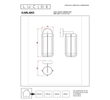 Уличный настенный светильник Lucide Garland 27822/01/30