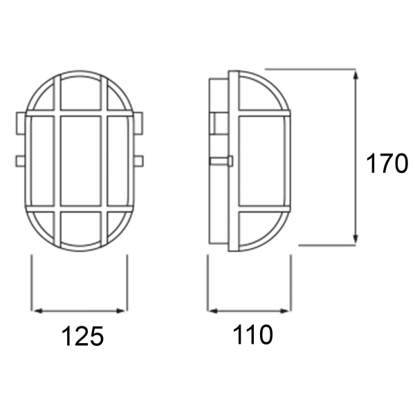 Уличный настенный светильник Deko-Light Syrma Oval Black 401012