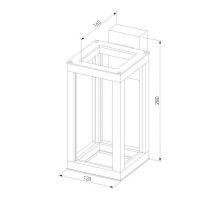 Уличный настенный светодиодный светильник Elektrostandard Frame 1527 Techno Led серый a051856