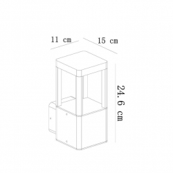 Уличный настенный светодиодный светильник Arte Lamp Pherkad A2726AL-1BK