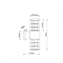 Уличный настенный светильник Arte Lamp Tokyo A5315AL-2BK